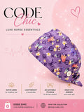 Lavender Bloom | Fall Collection | Satin lined | Adjustable Tie Back Scrub Cap | Gift for Nurses