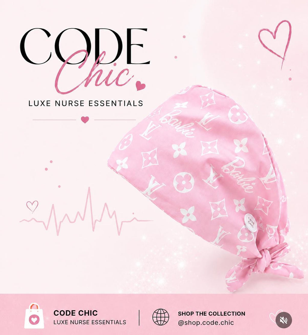 Luxe Nurse | Satin-Lined Scrub Cap | Adjustable Tie Back Nurse Scrub cap